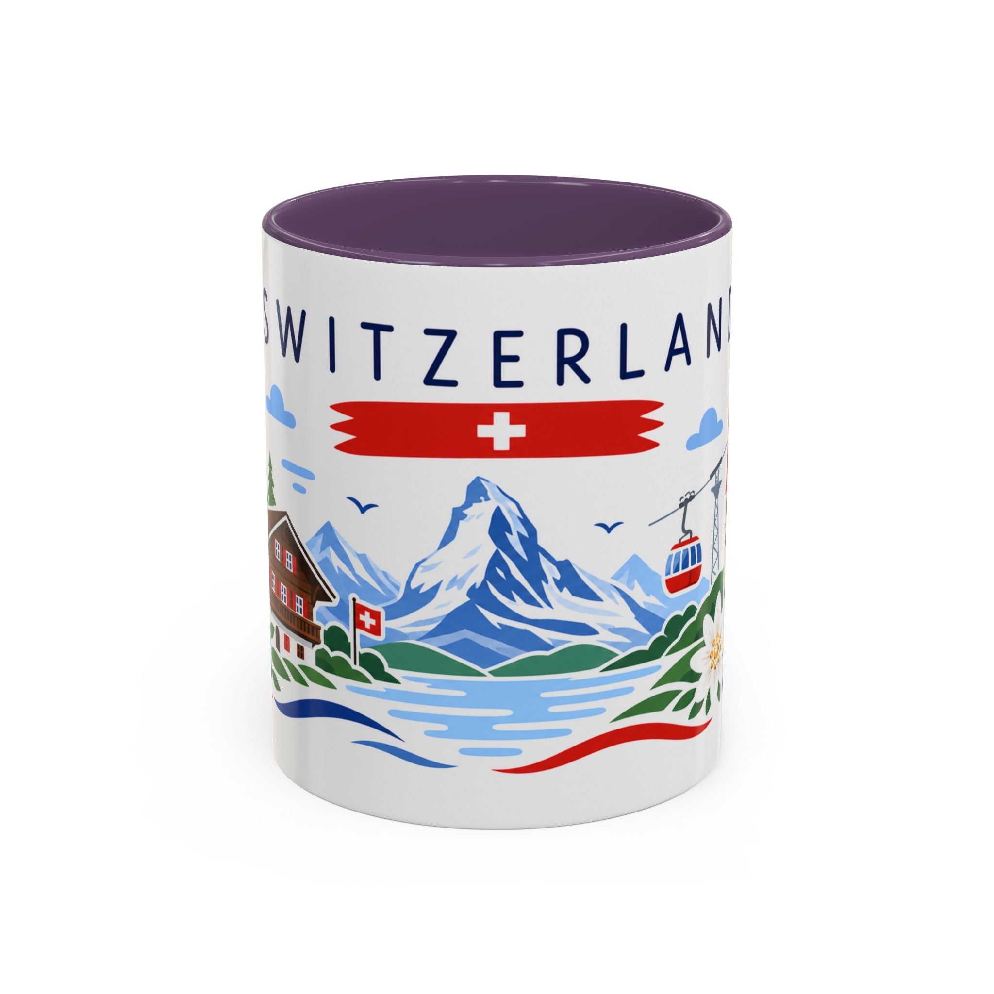 Switzerland Coffee Mug | Travel Souvenir Accent Mug | Country Gift Ceramic Cup 11oz 15oz