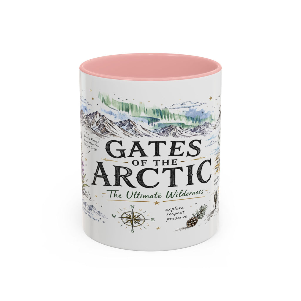 Gates of the Arctic National Park Coffee Mug | Alaska Arctic Wilderness Gift | Accent Color Ceramic 11oz 15oz