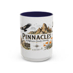 Pinnacles National Park Coffee Mug | California Rock Climbing Condor Gift | Accent Color Ceramic 11oz 15oz