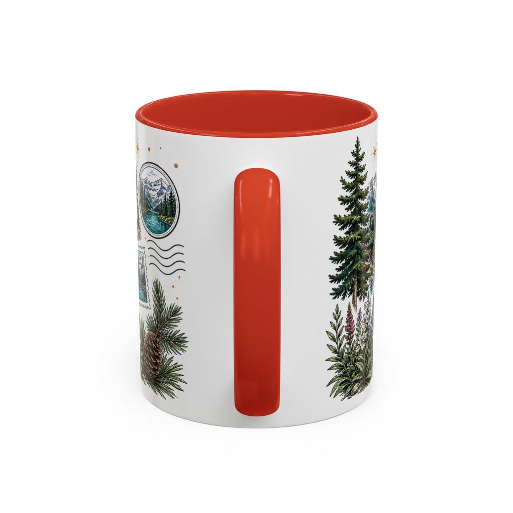 Banff Lake Louise Coffee Mug | Travel Destination Souvenir Gift | Accent Color Ceramic 11oz 15oz