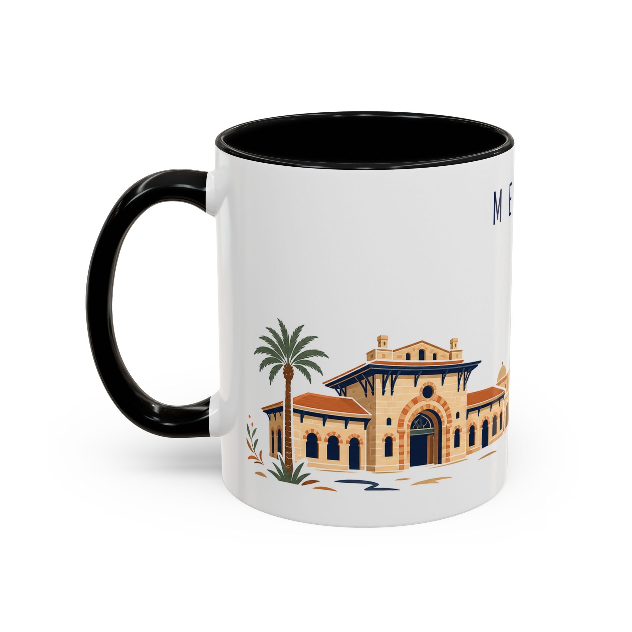 Medina Coffee Mug | Saudi Arabia Travel Souvenir | Porcelain Decal City Gift | 11oz 15oz Accent Mug