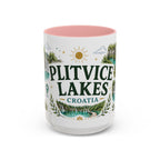 Plitvice Lakes Coffee Mug | Travel Destination Souvenir Gift | Accent Color Ceramic 11oz 15oz