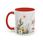 Arizona State Map Mug | Desert Landscape, Botanical Accents, Homesick Gift