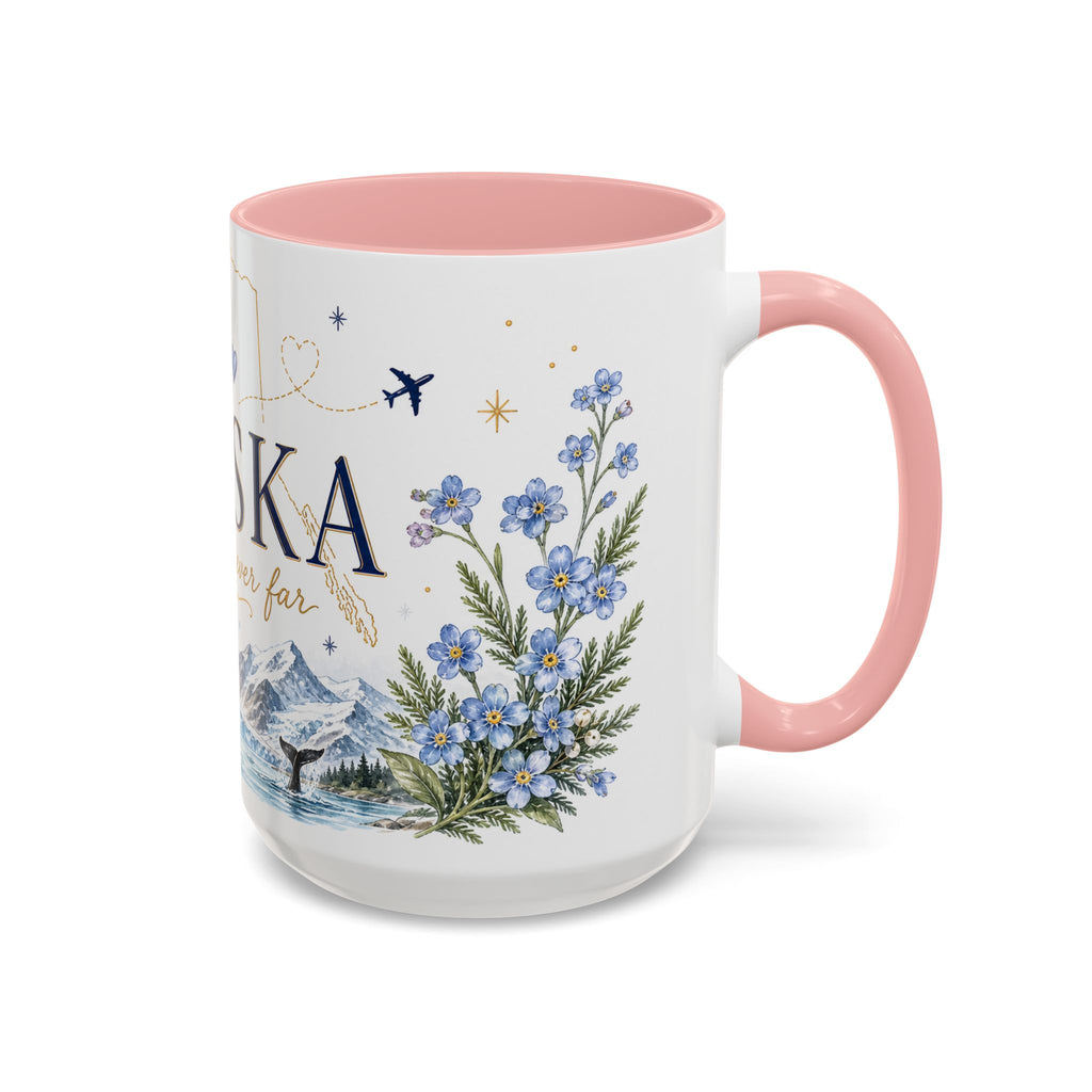 Alaska State Map Mug | Northern Lights, Mountains, Glaciers | Moving Away Gift