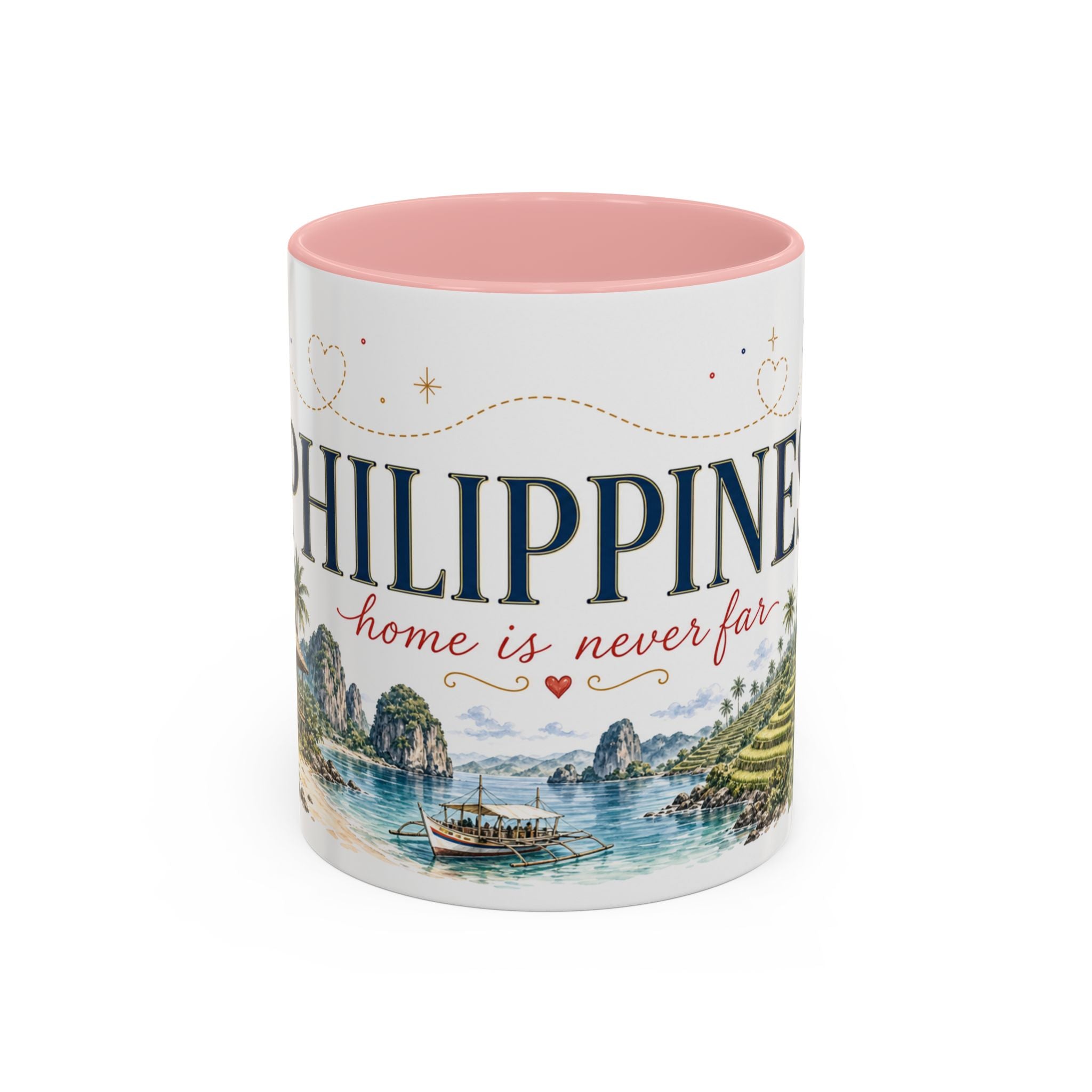 Philippines Home Country Mug | Moving Away Gift | Long Distance Friendship | 11 oz 15 oz Accent Mug