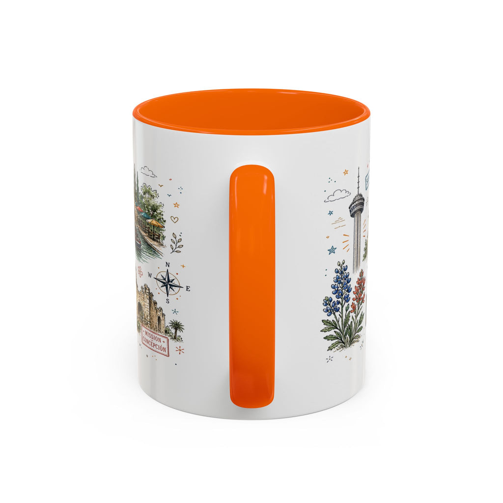 San Antonio Coffee Mug | Texas Souvenir City Gift | Accent Color Ceramic 11oz 15oz