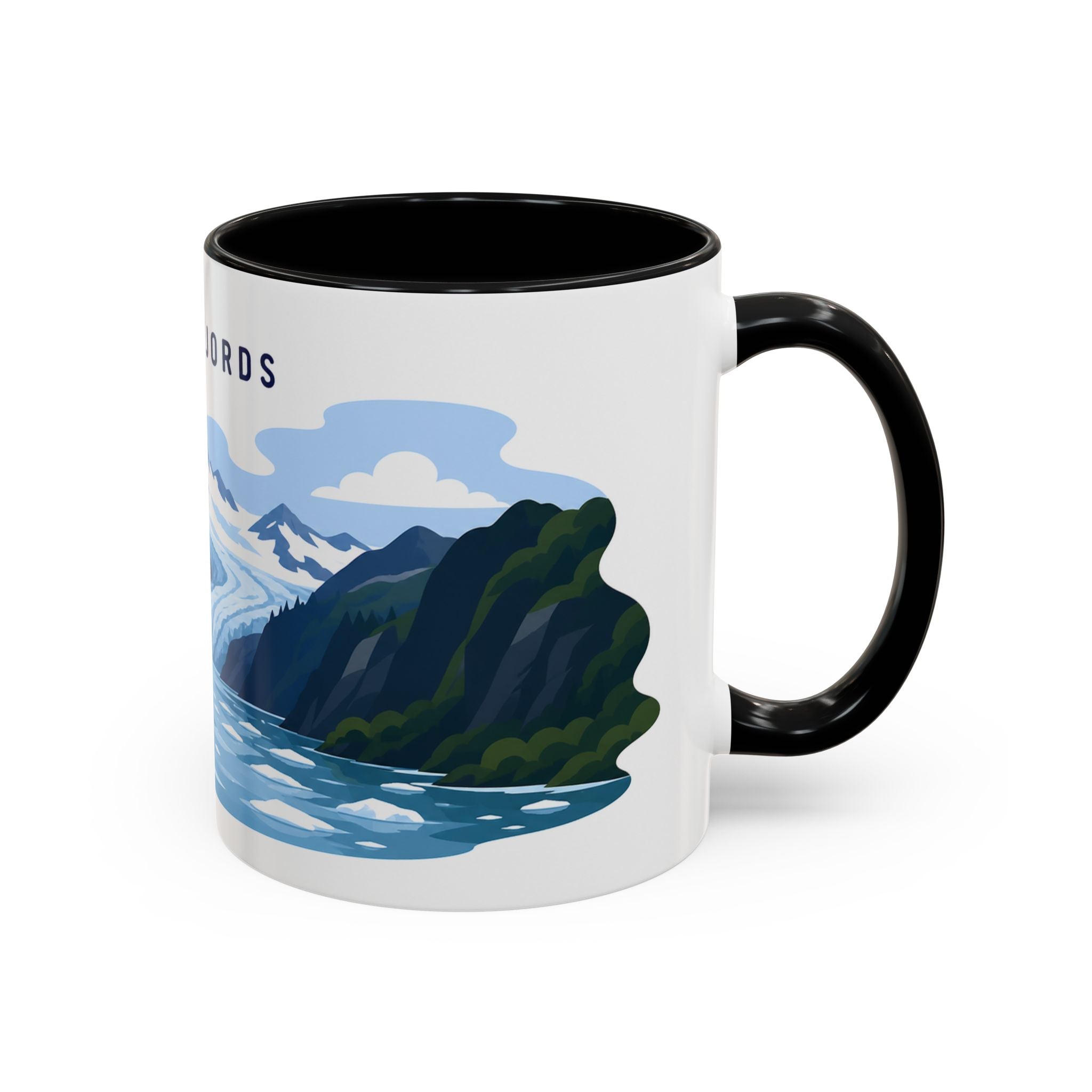 Kenai Fjords National Park Coffee Mug | Solid Color Block Park Souvenir | 11oz 15oz Accent Mug