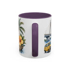 Lagos Coffee Mug | Nigeria Travel Souvenir | Vintage Illustrated City Gift | 11 oz 15 oz Accent Mug