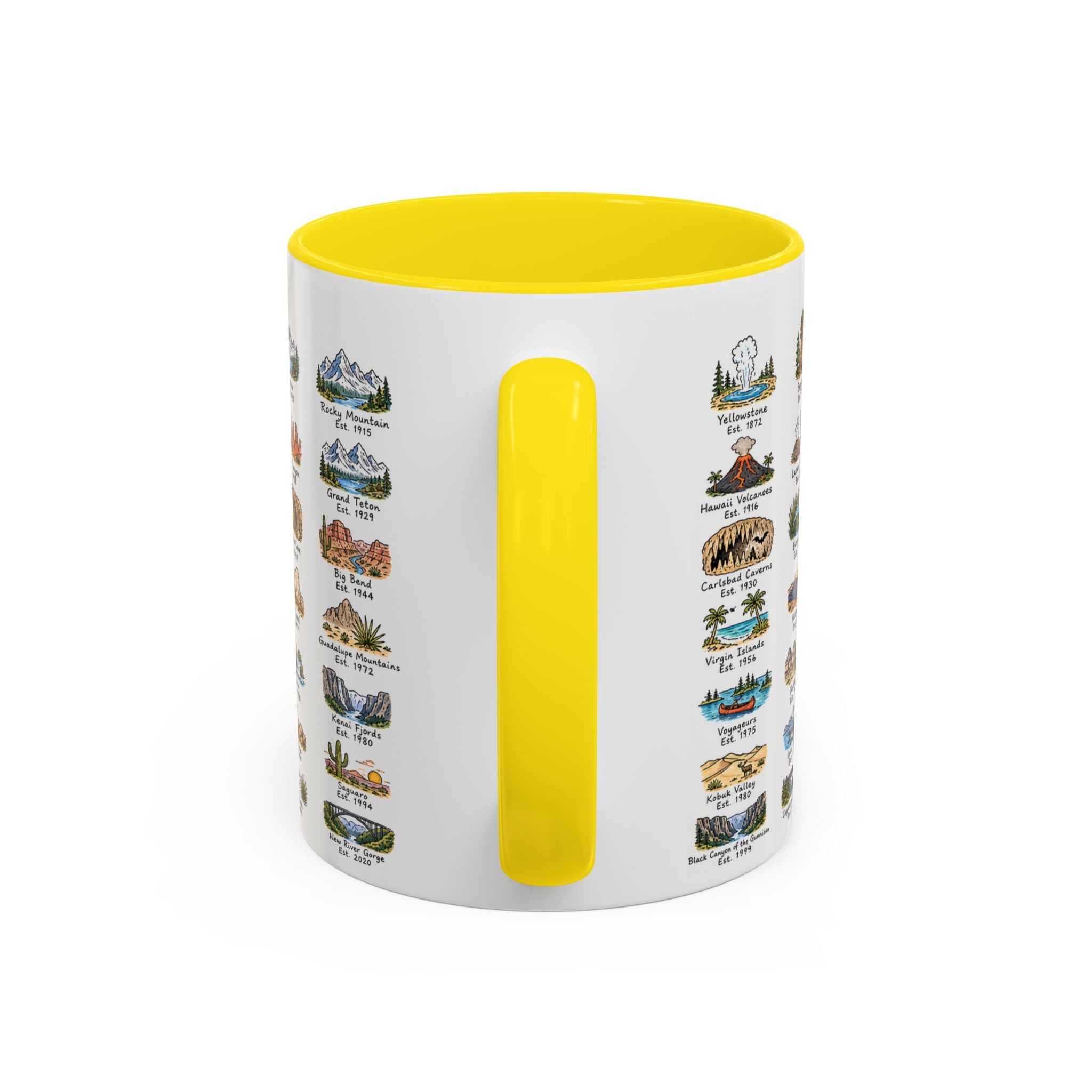 63 National Parks Mug | U.S. Parks Coffee Cup | Park Bucket List Gift | Road Trip Hiking Camping Souvenir