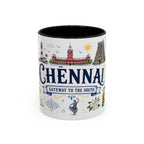 Chennai Coffee Mug | India Souvenir Travel Gift | Accent Color Ceramic 11oz 15oz