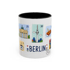 Berlin Coffee Mug | Postage Stamp Collage Mug | Travel Souvenir Accent Cup 11oz 15oz