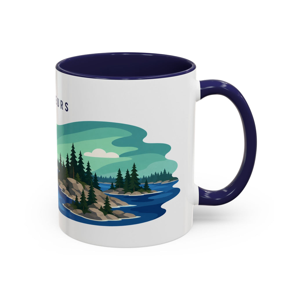 Voyageurs National Park Coffee Mug | Solid Color Block Park Souvenir | 11oz 15oz Accent Mug