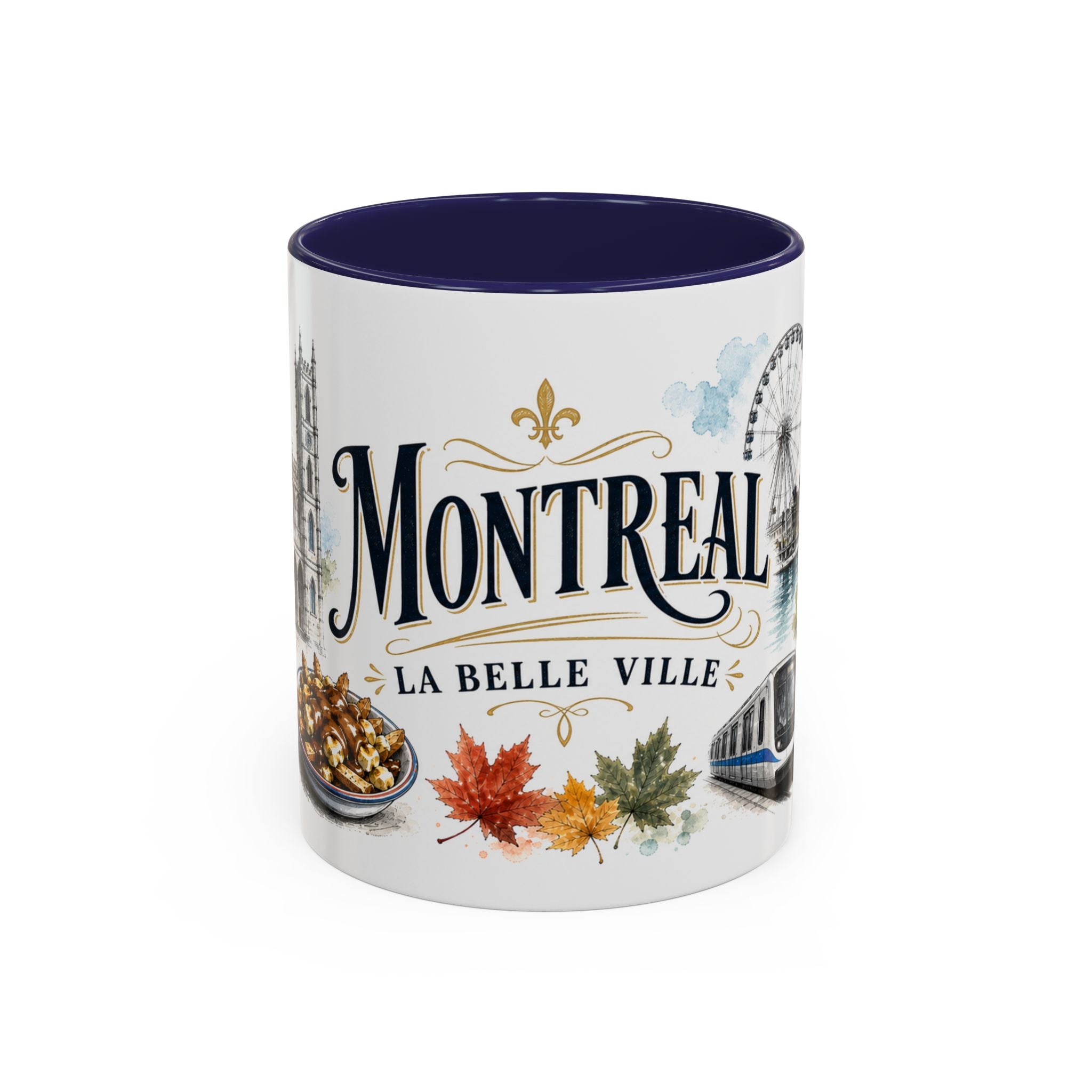Montreal Coffee Mug | Canada Travel Souvenir | Vintage Illustrated City Gift | 11 oz 15 oz Accent Mug