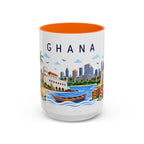 Ghana Coffee Mug | Travel Souvenir Accent Mug | Place Gift Ceramic Cup 11oz 15oz