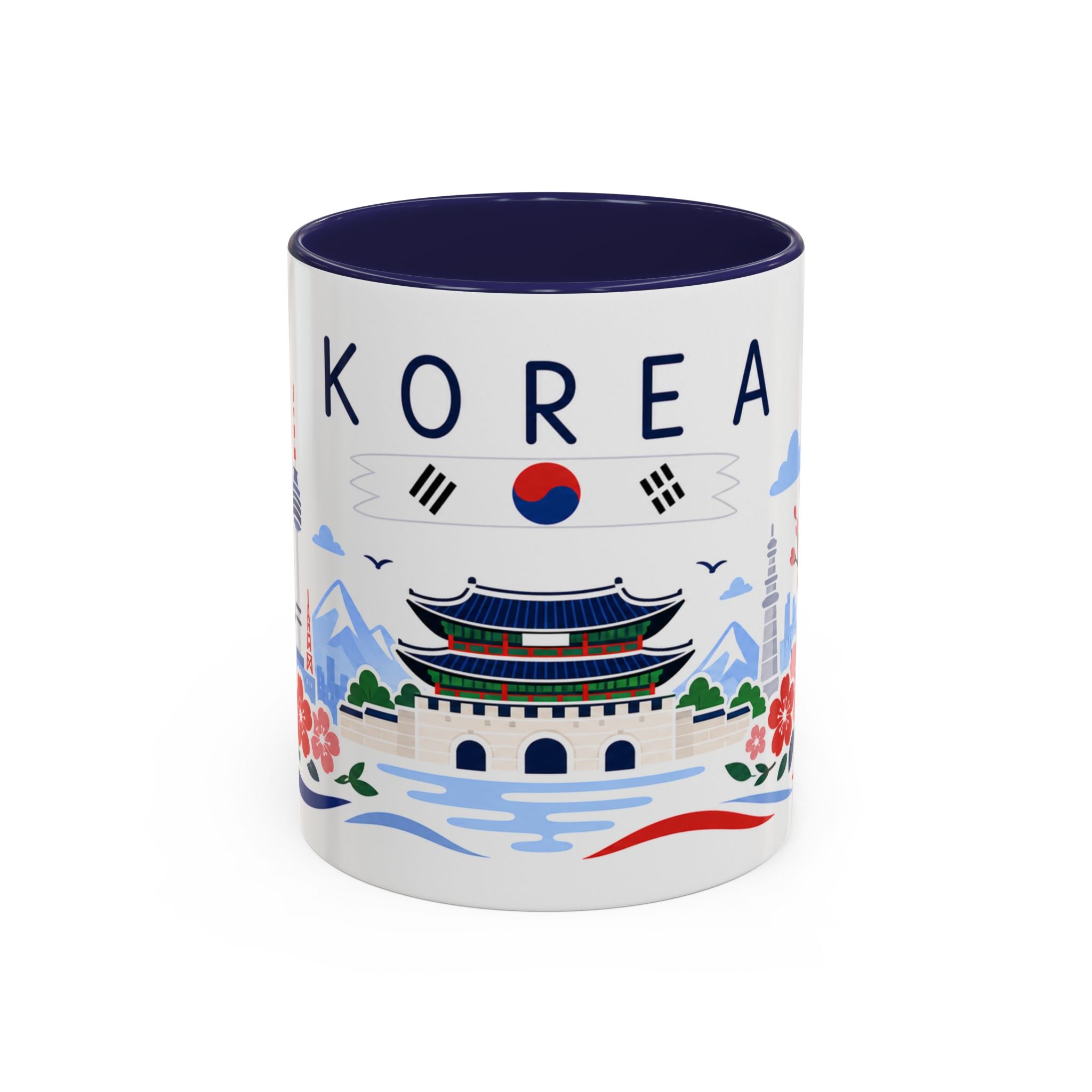 South Korea Coffee Mug | Travel Souvenir Accent Mug | Country Gift Ceramic Cup 11oz 15oz