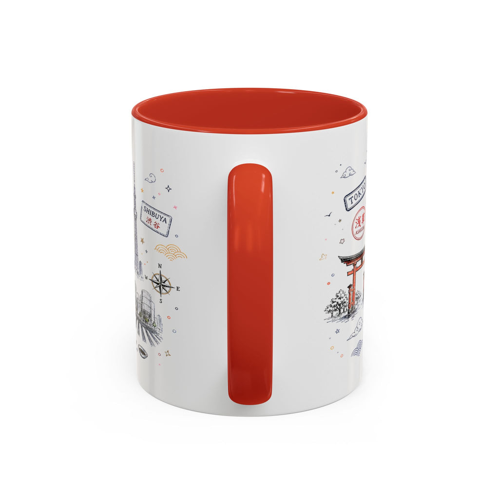 Tokyo Coffee Mug | Japan Souvenir Travel Gift | Accent Color Ceramic 11oz 15oz