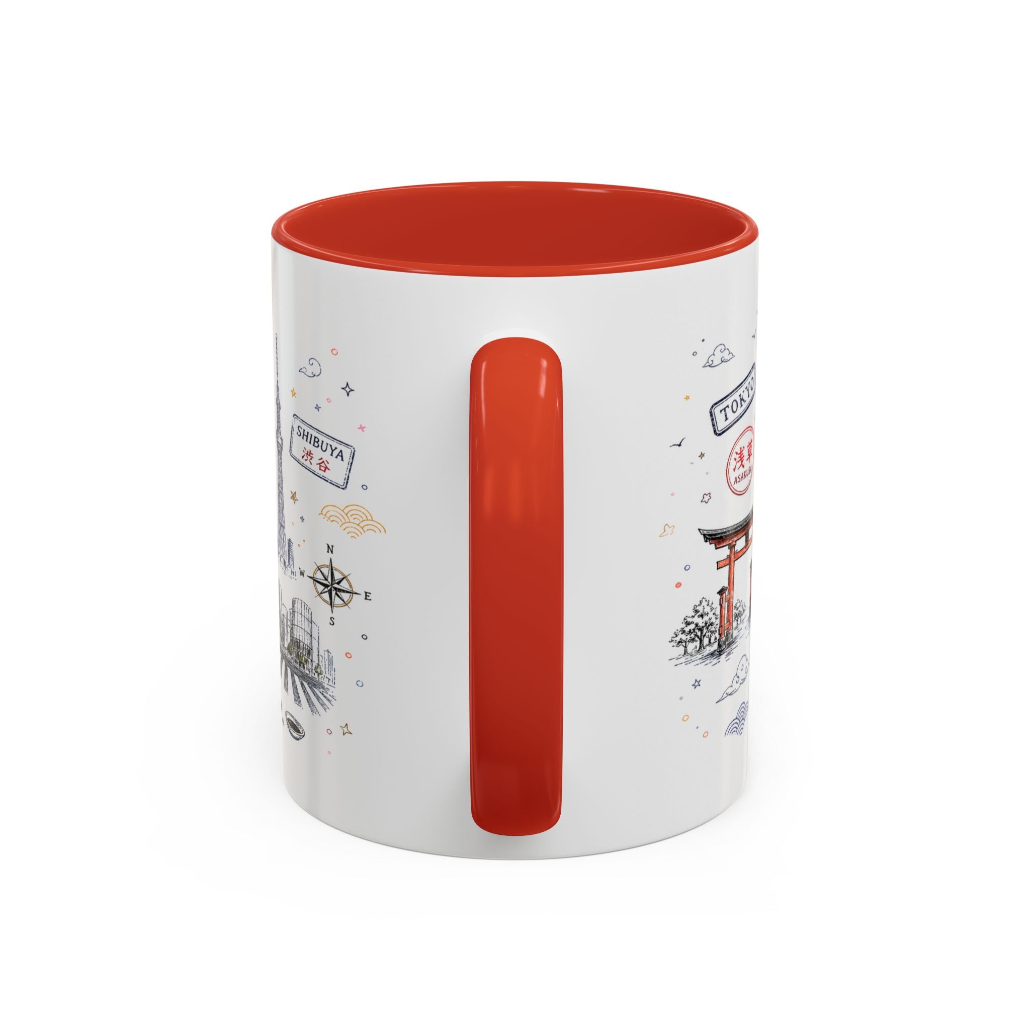 Tokyo Coffee Mug | Japan Souvenir Travel Gift | Accent Color Ceramic 11oz 15oz