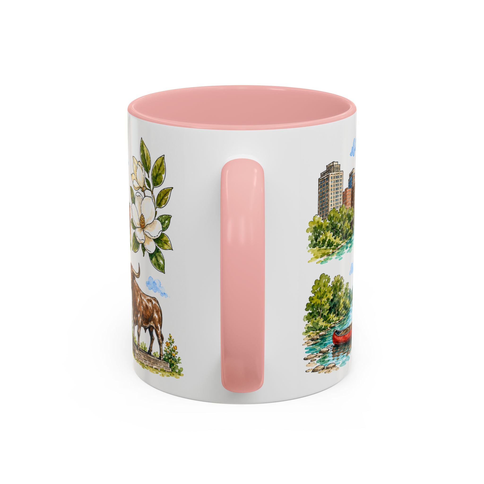 Durham Illustrated Travel Mug | City Souvenir Accent Coffee Mug | 11oz 15oz Ceramic Cup