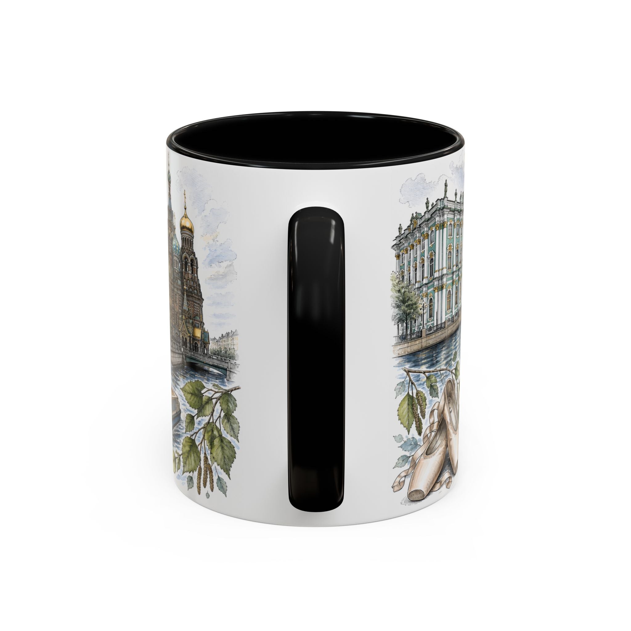 Saint Petersburg Coffee Mug | Russia Travel Souvenir | Vintage Illustrated City Gift | 11 oz 15 oz Accent Mug