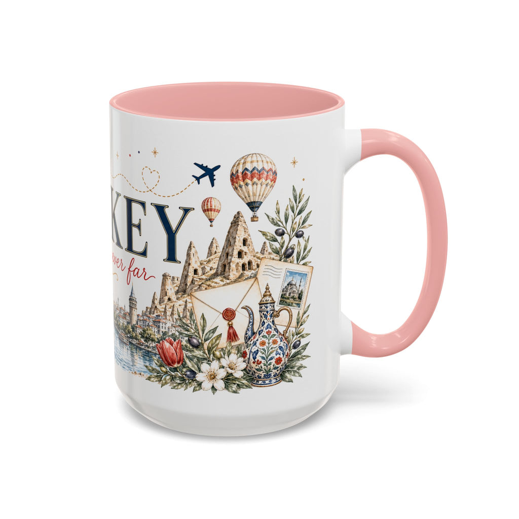 Turkey Home Country Mug | Moving Away Gift | Long Distance Friendship | 11 oz 15 oz Accent Mug