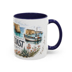 Algarve Coast Mug, Portugal Travel Souvenir, Bucket List Gift, Accent Ceramic Coffee Mug 11oz 15oz