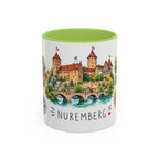 Nuremberg Illustrated Travel Mug | City Souvenir Accent Coffee Mug | 11oz 15oz Ceramic Cup