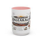 Haleakala National Park Coffee Mug | Hawaii Maui Sunrise Crater Gift | Accent Color Ceramic 11oz 15oz