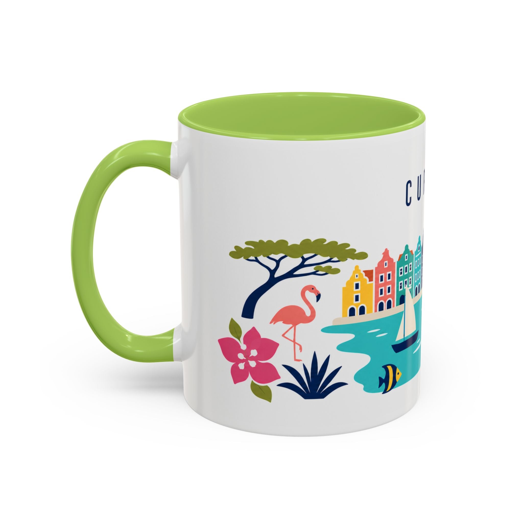 Curaçao Coffee Mug | Travel Souvenir Accent Mug | Country Gift Ceramic Cup 11oz 15oz