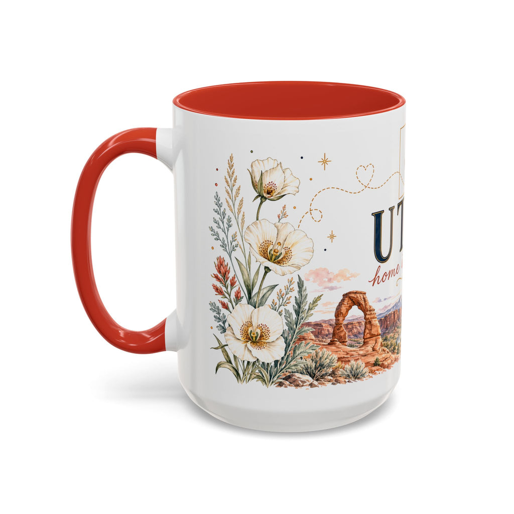 Utah Home State Mug | Moving Away Gift | Long Distance Friendship Coffee Cup | 11oz 15oz Accent Mug