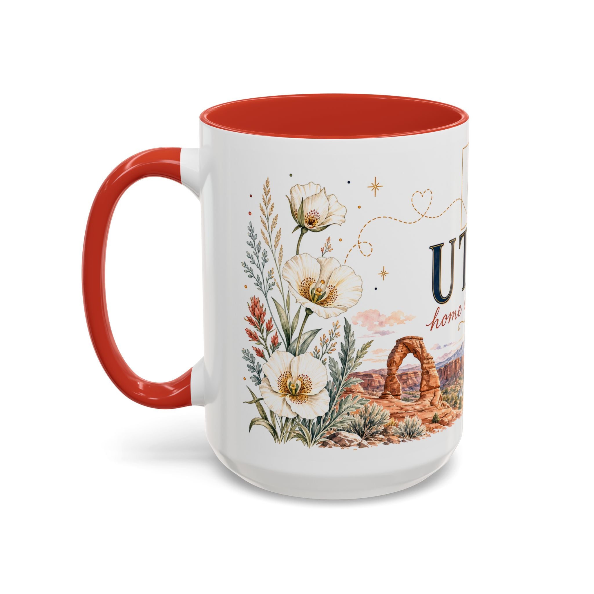 Utah Home State Mug | Moving Away Gift | Long Distance Friendship Coffee Cup | 11oz 15oz Accent Mug