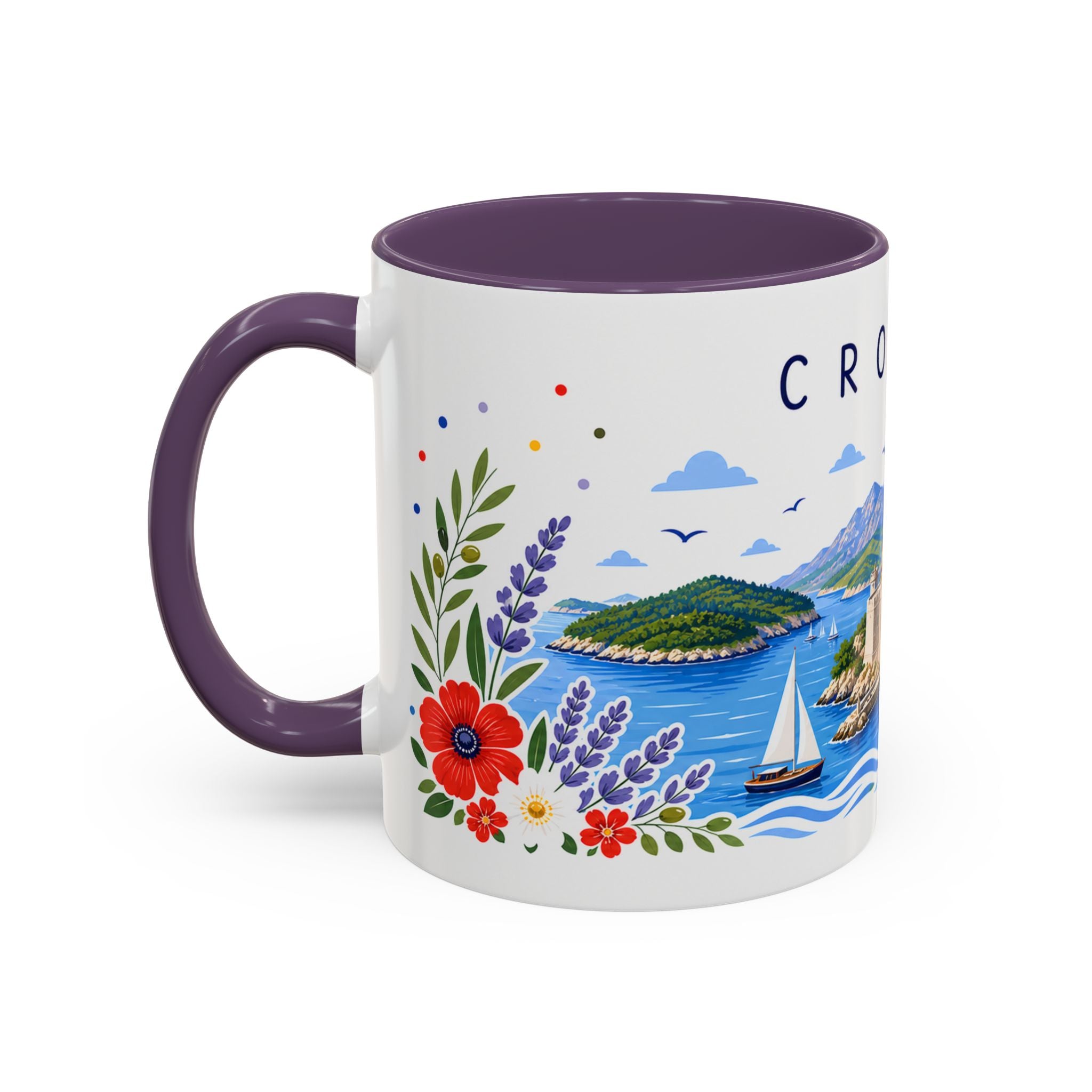 Croatia Coffee Mug | Travel Souvenir Accent Mug | Place Gift Ceramic Cup 11oz 15oz