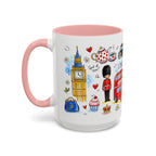 London Travel Mug | European City Souvenir Accent Coffee Mug | 11oz 15oz Ceramic Cup