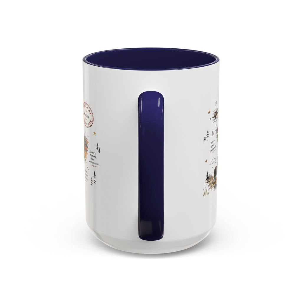 Katmai National Park Coffee Mug | Alaska Bear Watching Wildlife Gift | Accent Color Ceramic 11oz 15oz