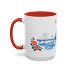 Busan Coffee Mug | South Korea Travel Souvenir | Porcelain Decal City Gift | 11oz 15oz Accent Mug