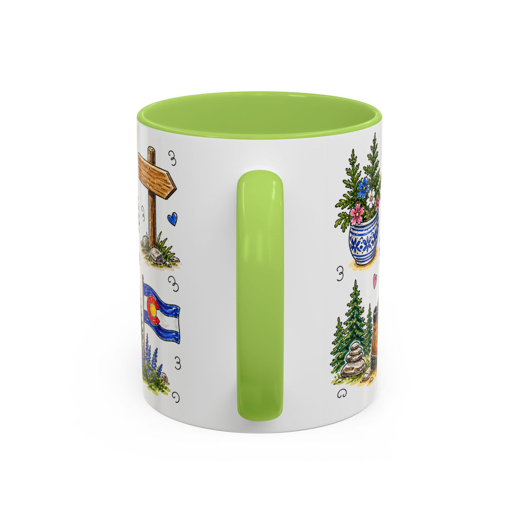 Denver Illustrated Travel Mug | City Souvenir Accent Coffee Mug | 11oz 15oz Ceramic Cup