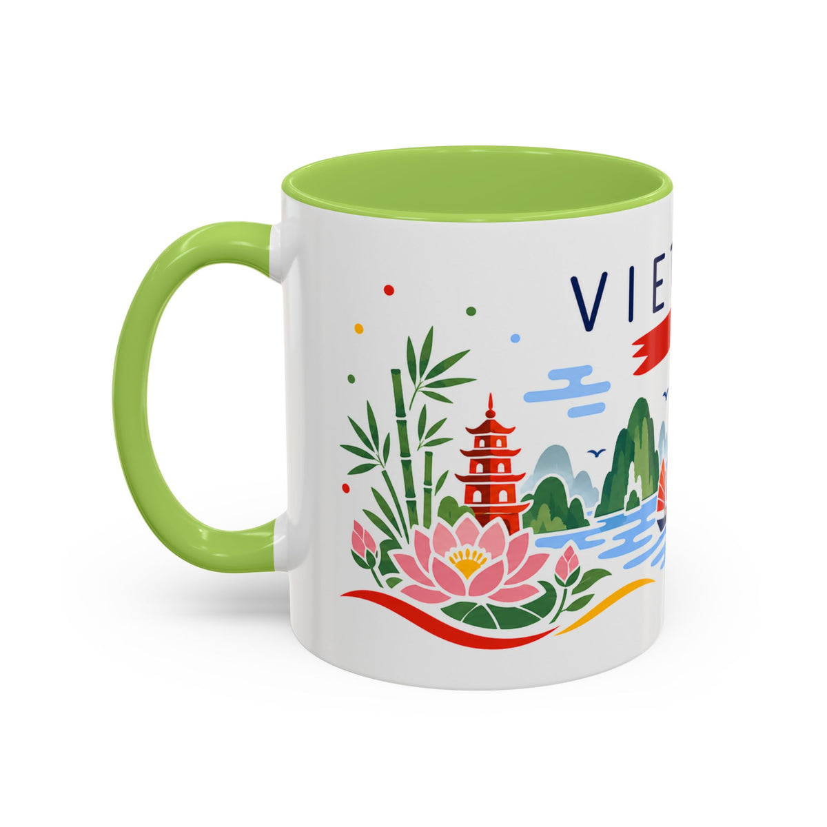 Vietnam Coffee Mug | Travel Souvenir Accent Mug | Country Gift Ceramic Cup 11oz 15oz