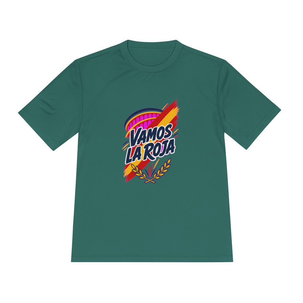 Spain Soccer T Shirt, Vamos La Roja Tee, World Football Fan Shirt, Moisture Wicking Sport Tee