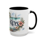 Florida Keys Mug, Florida Travel Souvenir, Bucket List Gift, Accent Ceramic Coffee Mug 11oz 15oz