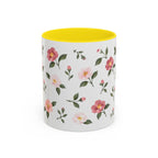 Alabama Camellia Mug, State Flower Floral Coffee Cup, 11oz Botanical Gift
