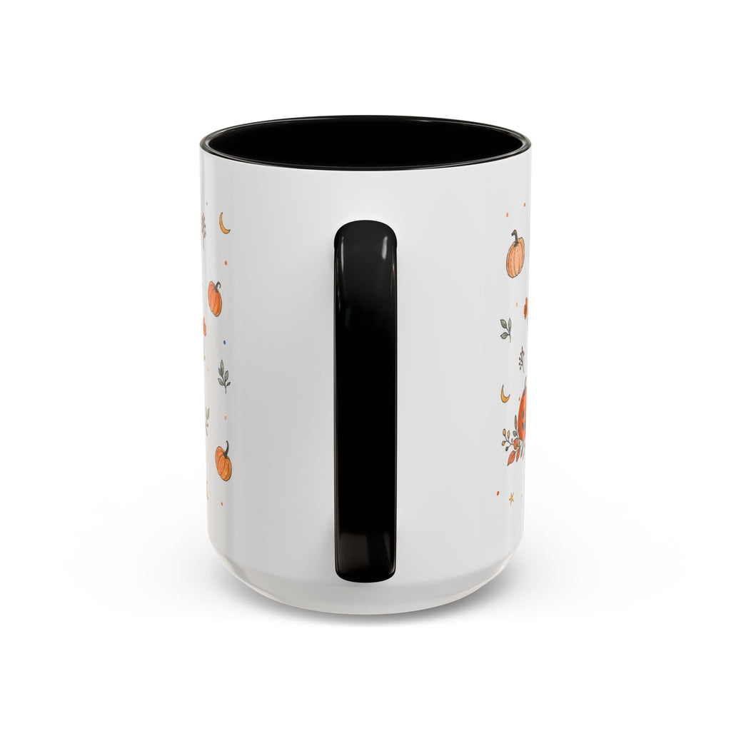 Friendly Ghost Halloween Mug | Pumpkin Flower Watercolor Gift | Accent Cup 11oz 15oz