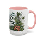 Borneo Rainforest Coffee Mug | Travel Destination Souvenir Gift | Accent Color Ceramic 11oz 15oz