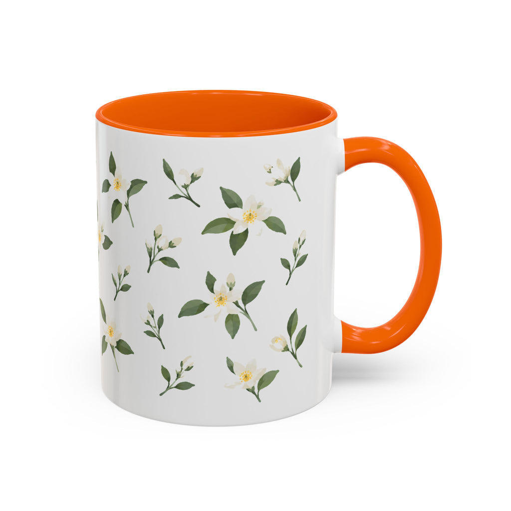 Florida Orange blossom Mug, State Flower Floral Coffee Cup, 11oz Botanical Gift