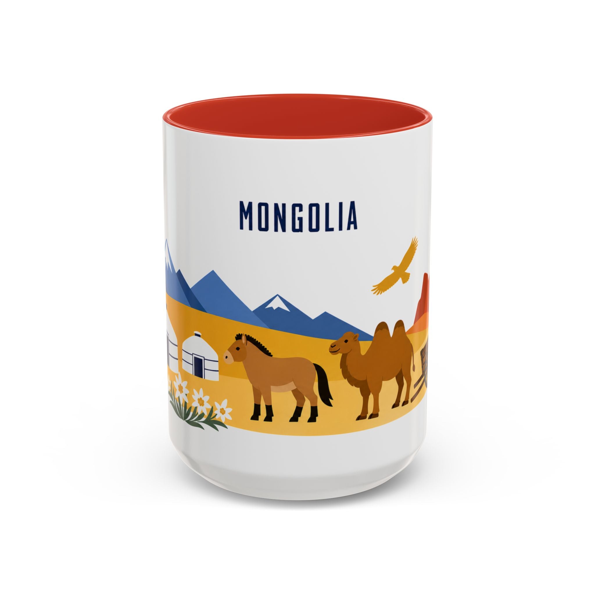 Mongolia Coffee Mug | Travel Souvenir Accent Mug | Country Gift Ceramic Cup 11oz 15oz