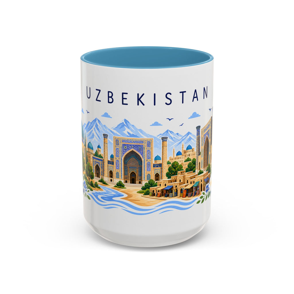 Uzbekistan Coffee Mug | Travel Souvenir Accent Mug | Place Gift Ceramic Cup 11oz 15oz