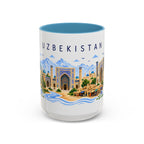 Uzbekistan Coffee Mug | Travel Souvenir Accent Mug | Place Gift Ceramic Cup 11oz 15oz