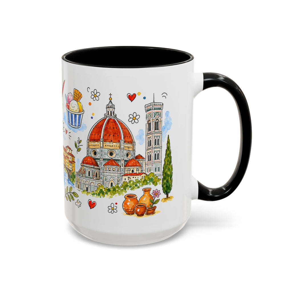 Florence Travel Mug | European City Souvenir Accent Coffee Mug | 11oz 15oz Ceramic Cup