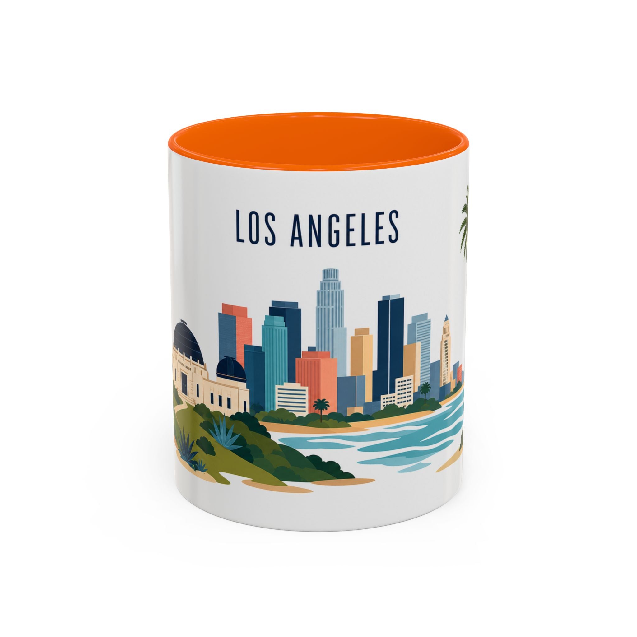 Los Angeles Coffee Mug | United States Travel Souvenir | Porcelain Decal City Gift | 11oz 15oz Accent Mug