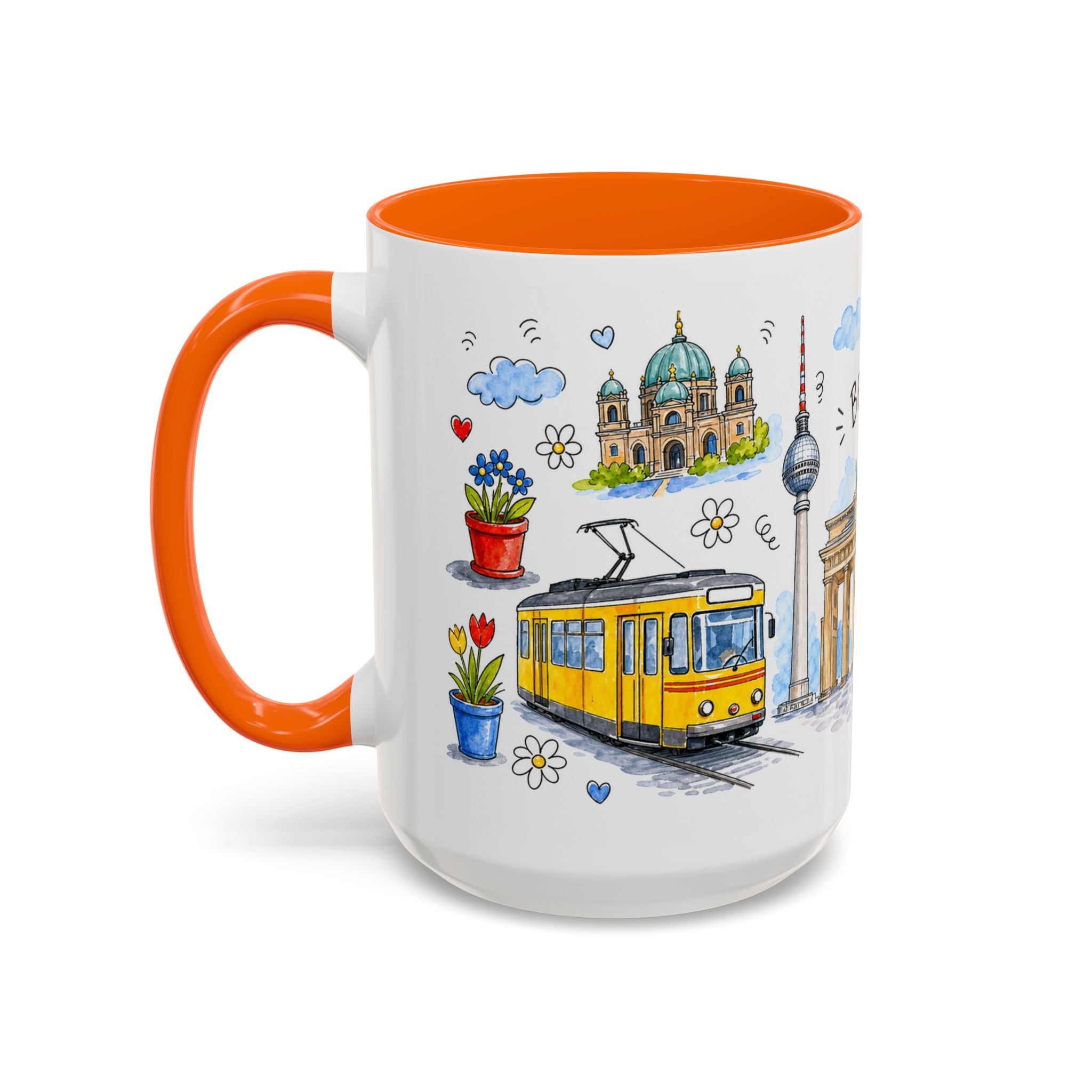 Berlin Travel Mug | European City Souvenir Accent Coffee Mug | 11oz 15oz Ceramic Cup