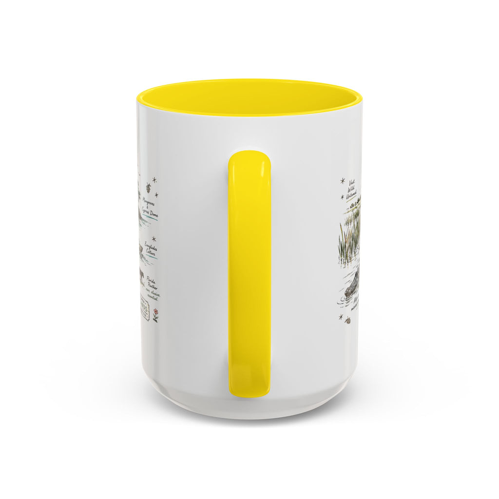 Everglades National Park Coffee Mug | Florida Wetlands Wildlife Kayak Gift | Accent Color Ceramic 11oz 15oz