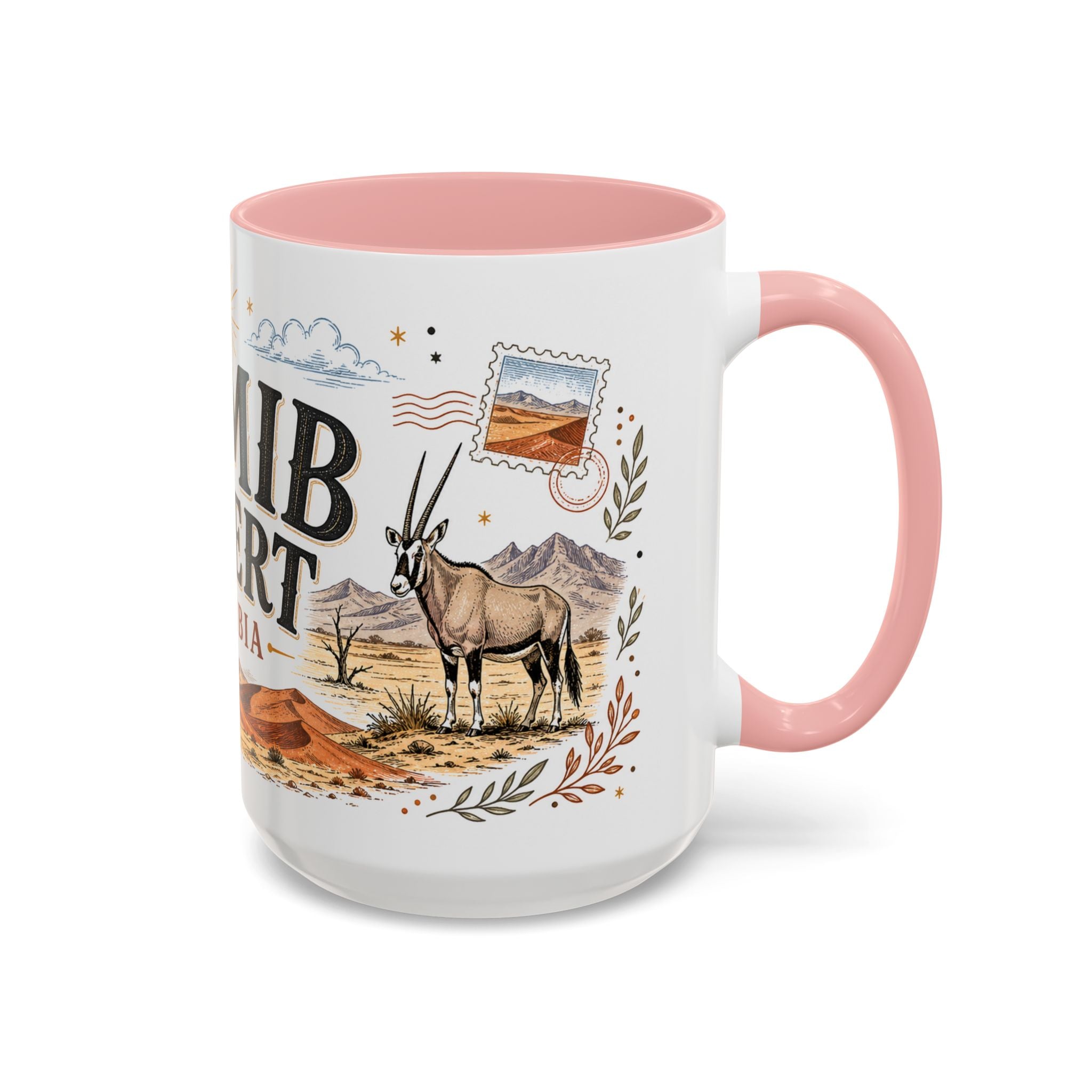 Namib Desert Coffee Mug | Travel Destination Souvenir Gift | Accent Color Ceramic 11oz 15oz